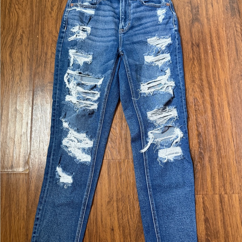 Distressed Blue Jeans for Women